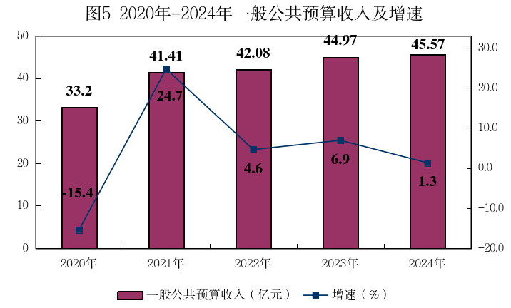 图5：2020年-2024年一般公共预算收入及增速.png